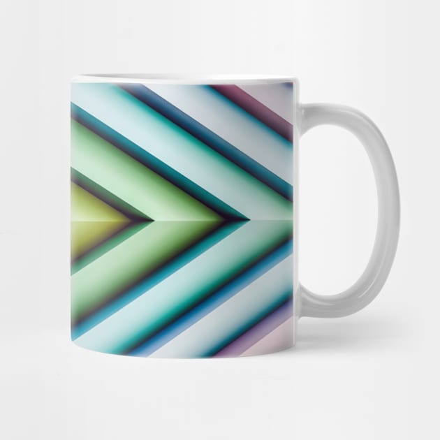 Rainbow Pastel Abstract 3D Chevron Design by love-fi